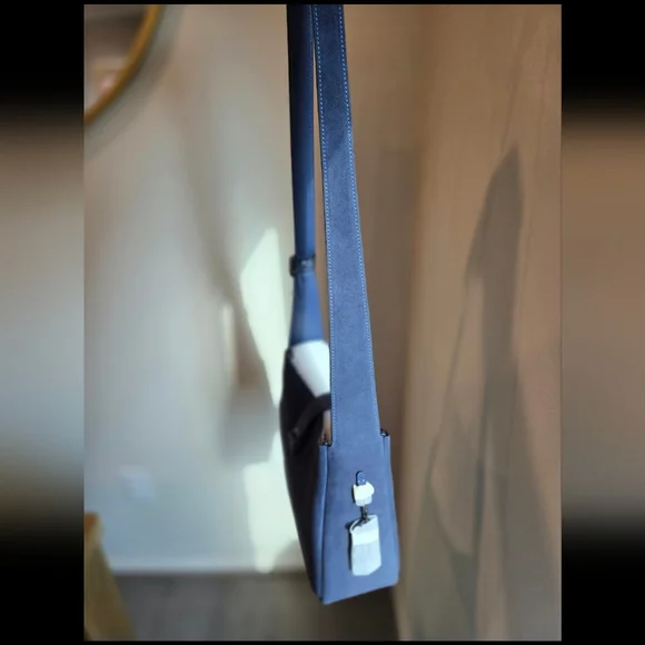 Coach Hadley True Navy Suede Convertible Crossbody Bag - Picture 2 of 4